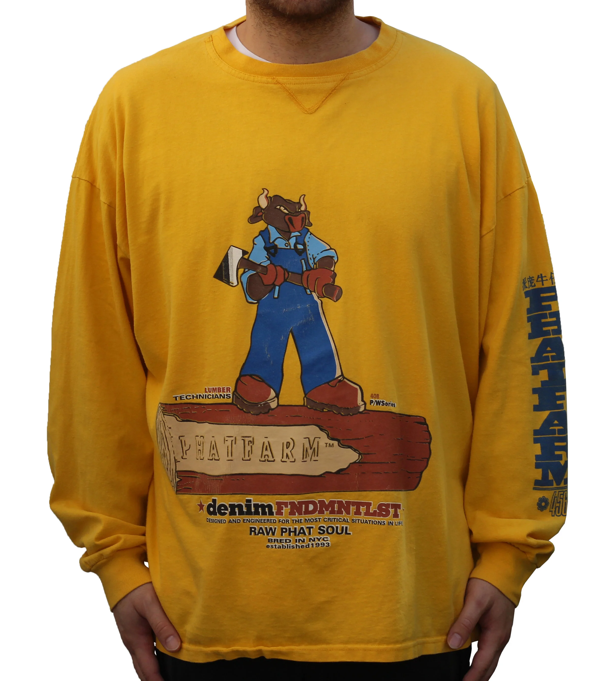 PHAT FARM シャツ　ビッグサイズ　オレンジ　XXL ストリート　英字 s-l400.jpg